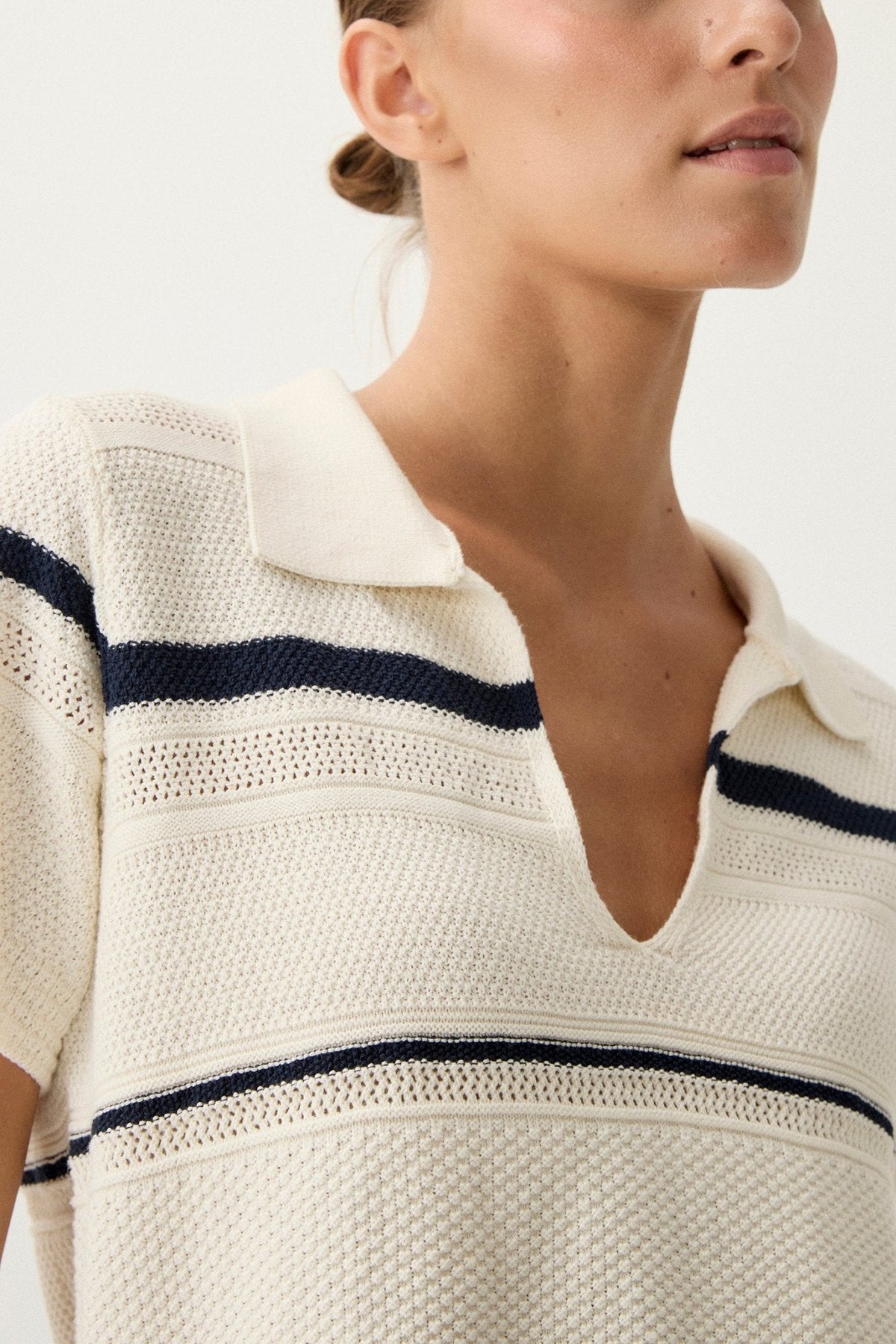 Teresa Ibáñez - Polo Rayas Beige