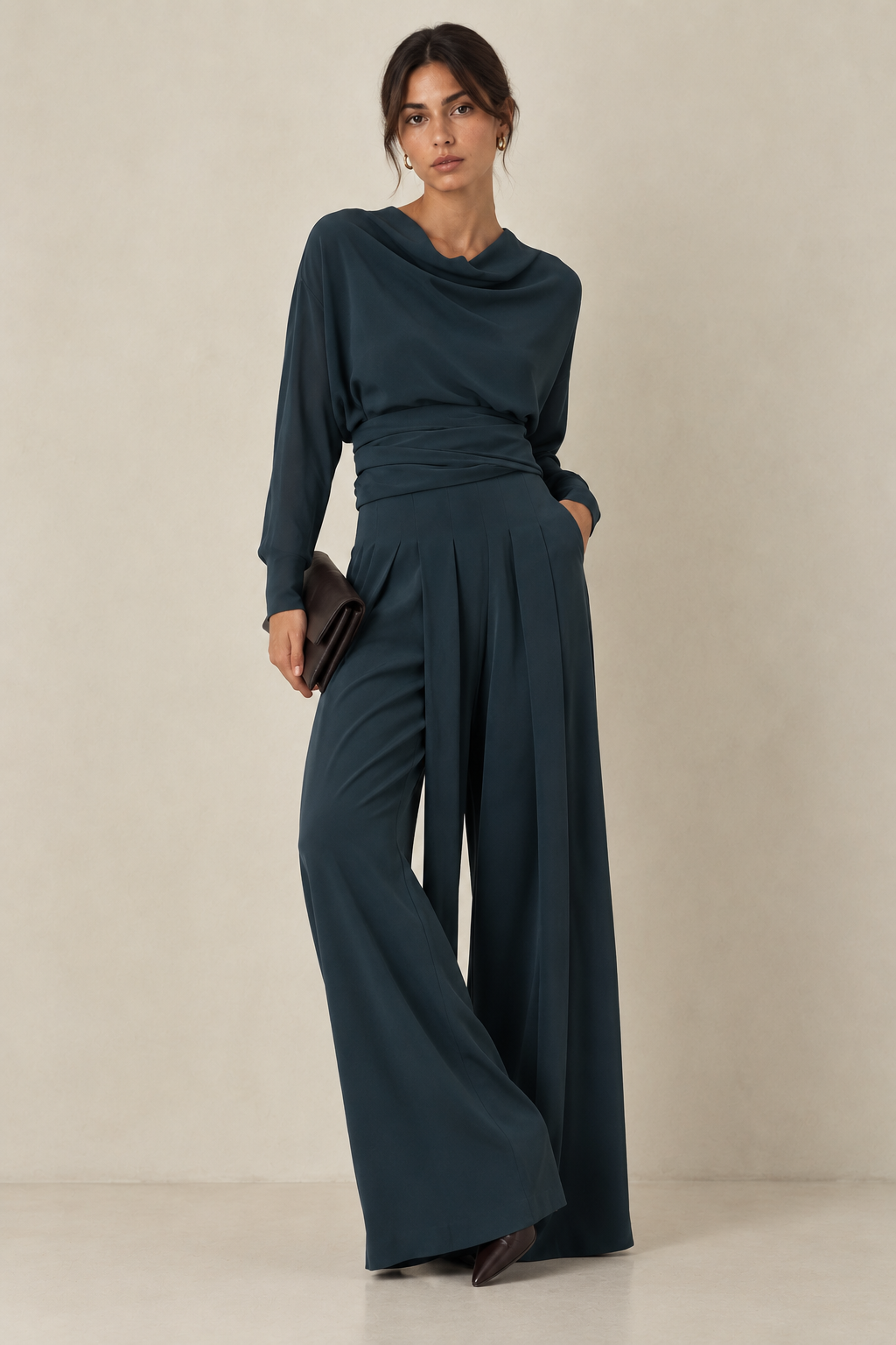 Julia Rivas - Pantalón Azul Petróleo