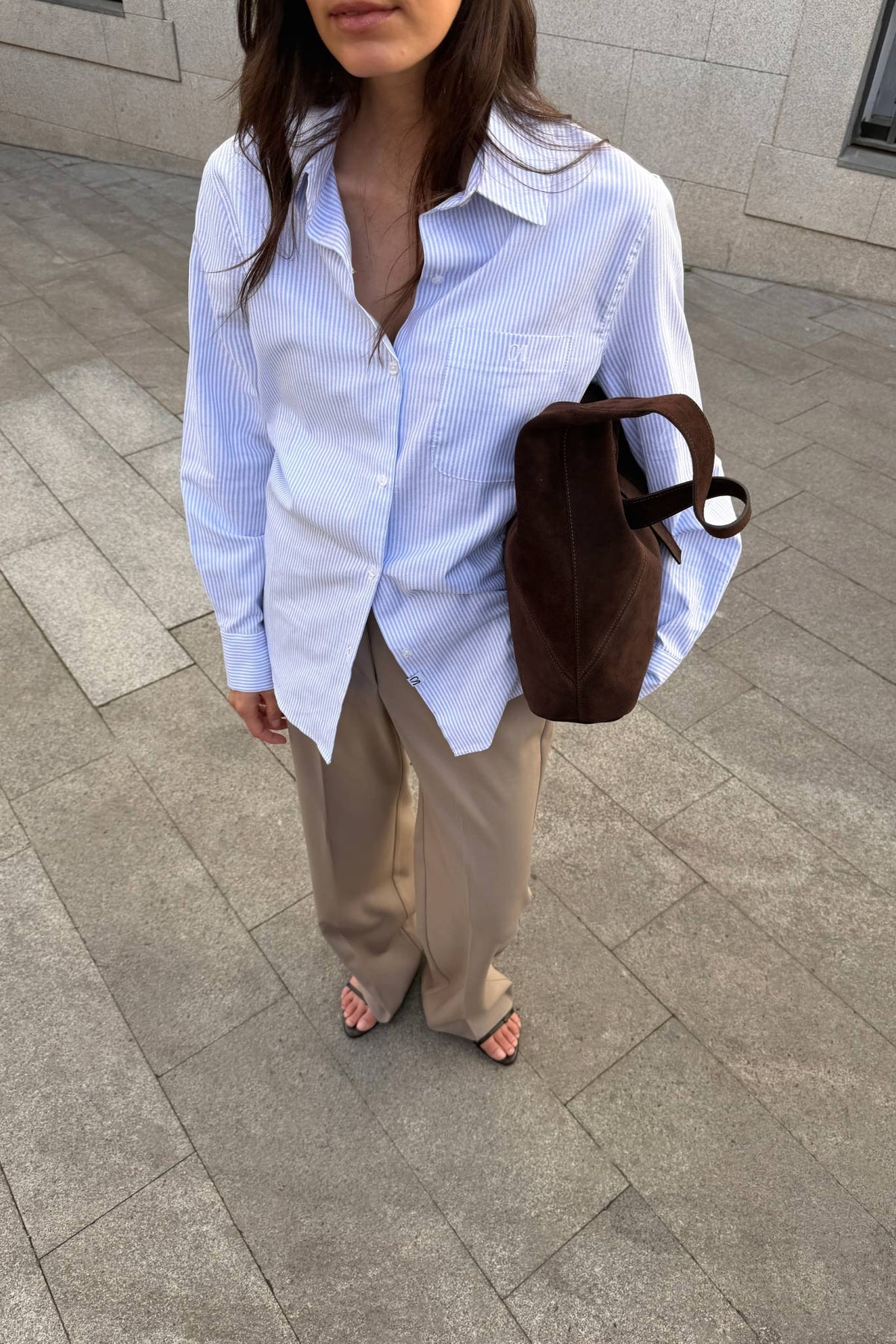 Cristina Herrera - Camisa Rayas Azul