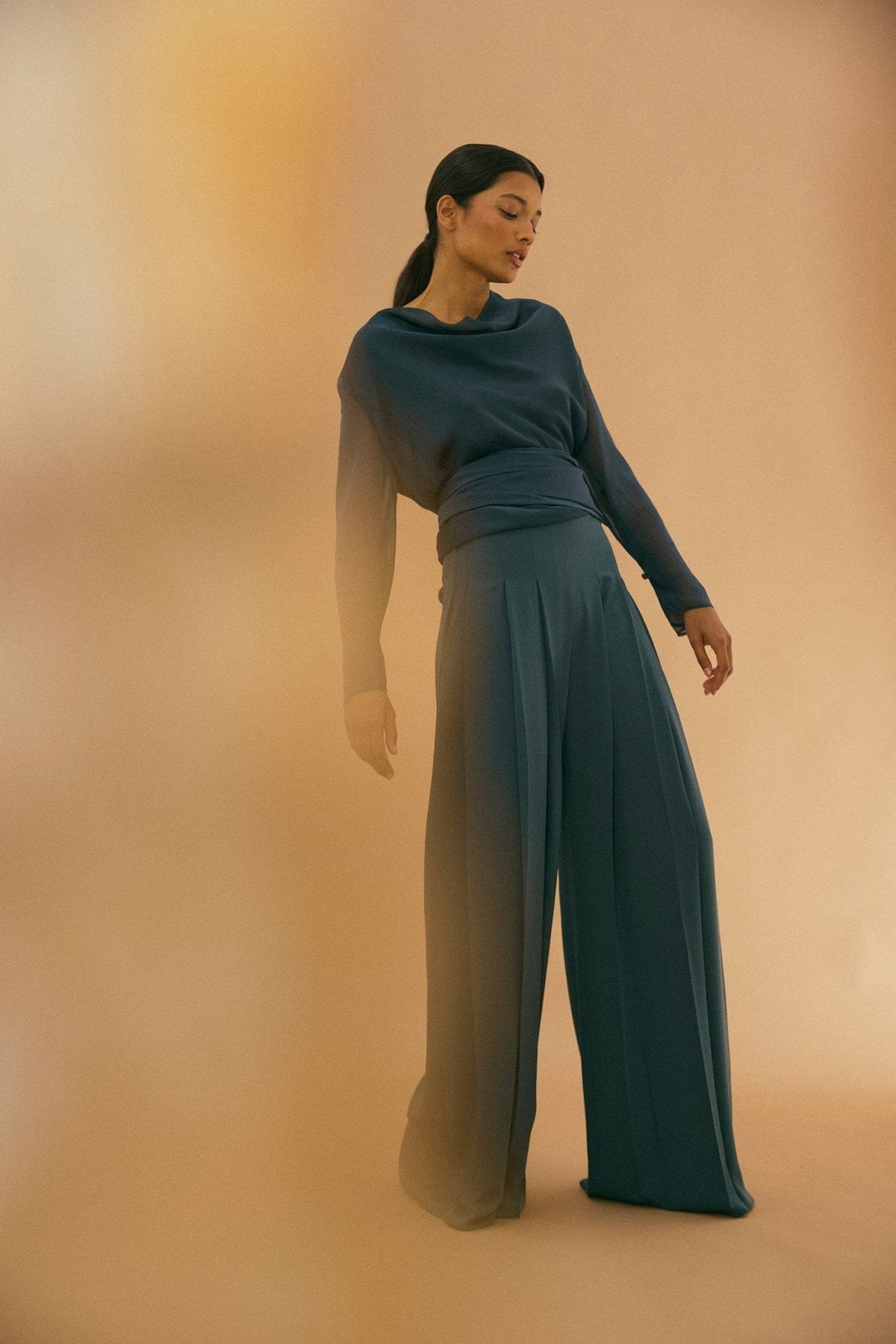 Julia Rivas - Pantalón Azul Petróleo