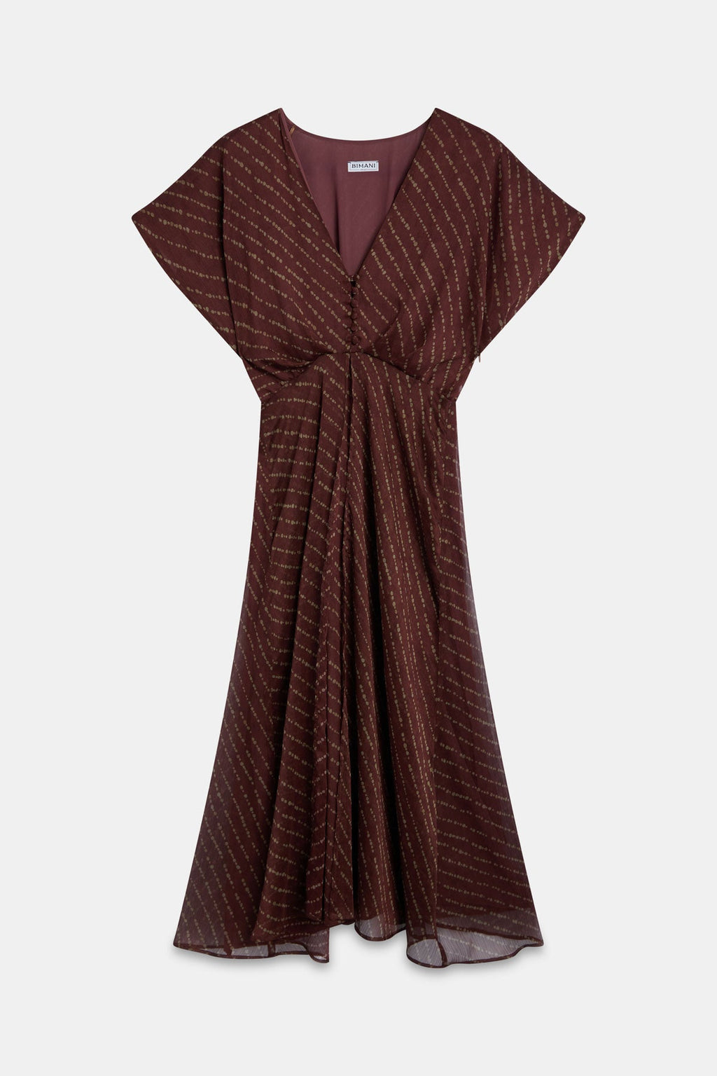 Mercedes Jiménez - Vestido Estampado Teja