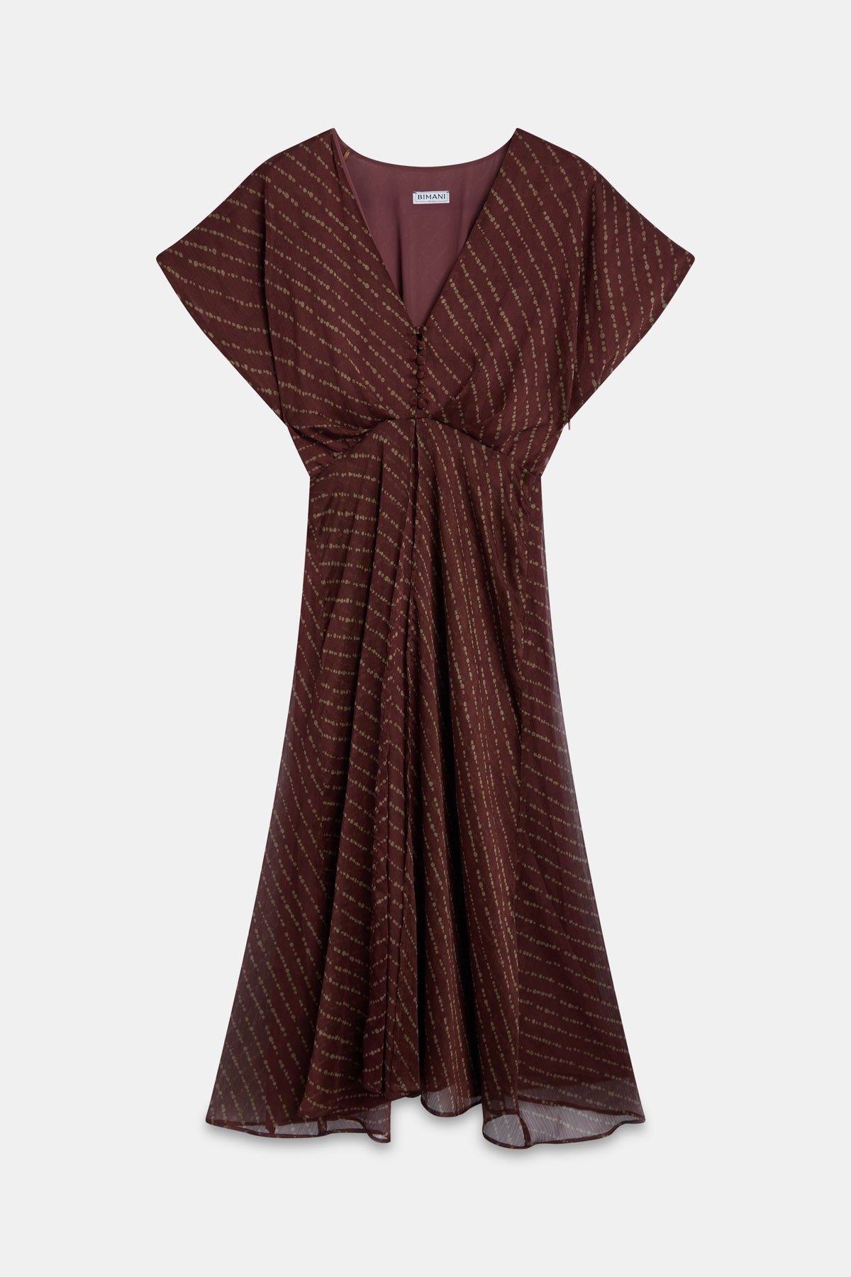 Mercedes Jiménez - Vestido Estampado Teja